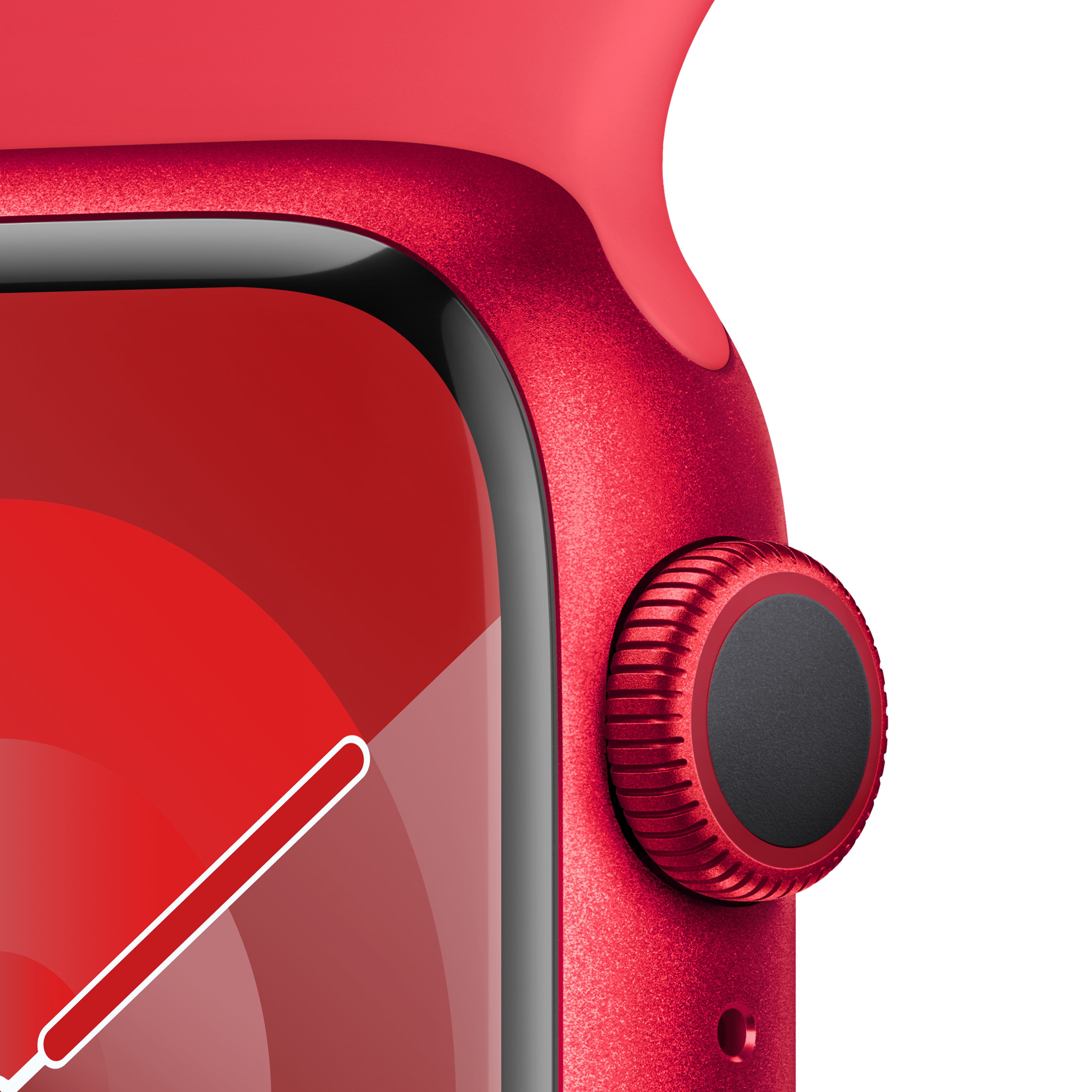 Apple - Reloj Smartwatch Apple Watch Series 9 GPS 41mm (PRODUCT)RED Aluminium Case con (PRODUCT)RED Sport Band  (M/L)