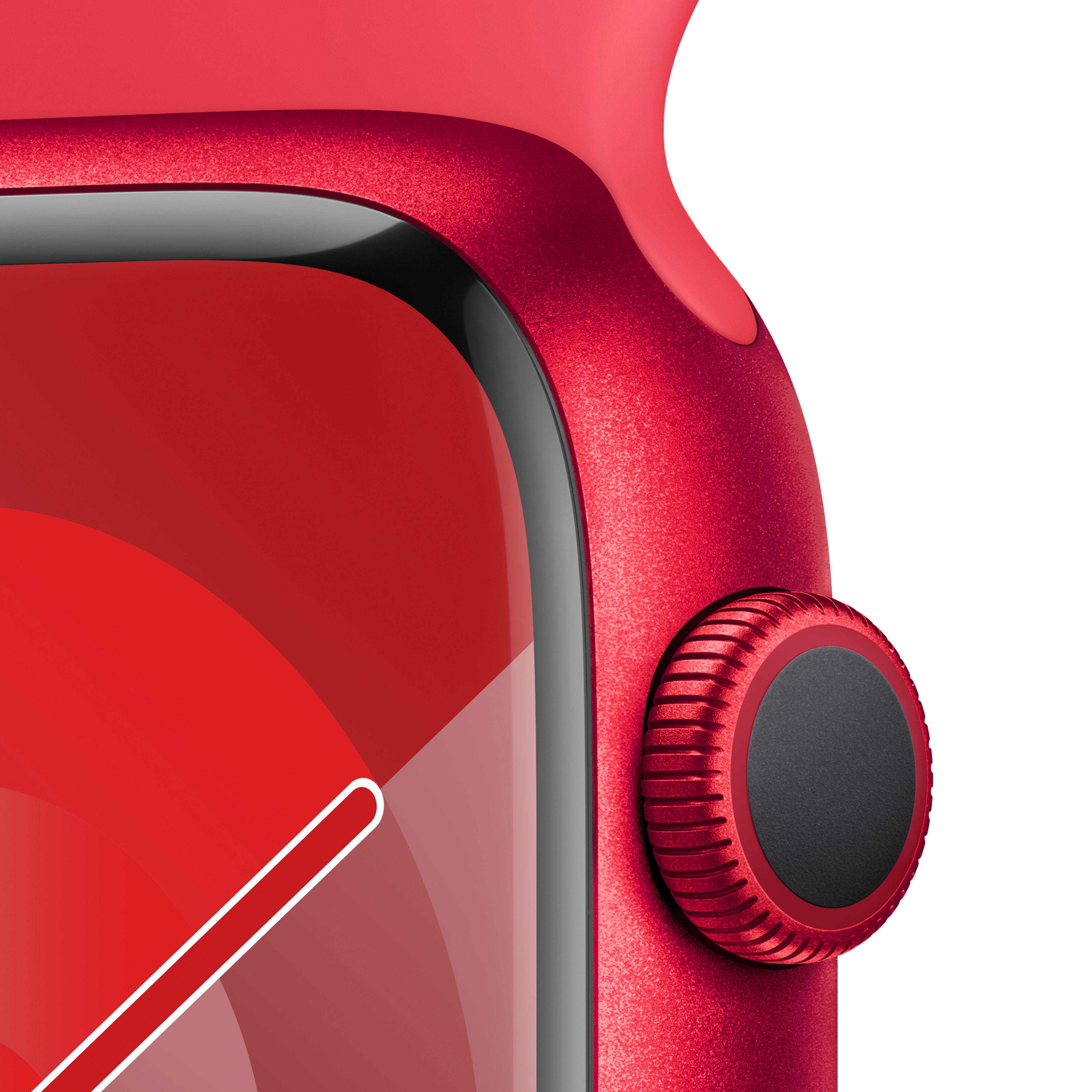 Apple - Reloj Smartwatch Apple Watch Series 9 GPS 45mm (PRODUCT)RED Aluminium Case con (PRODUCT)RED Sport Band  (S/M)