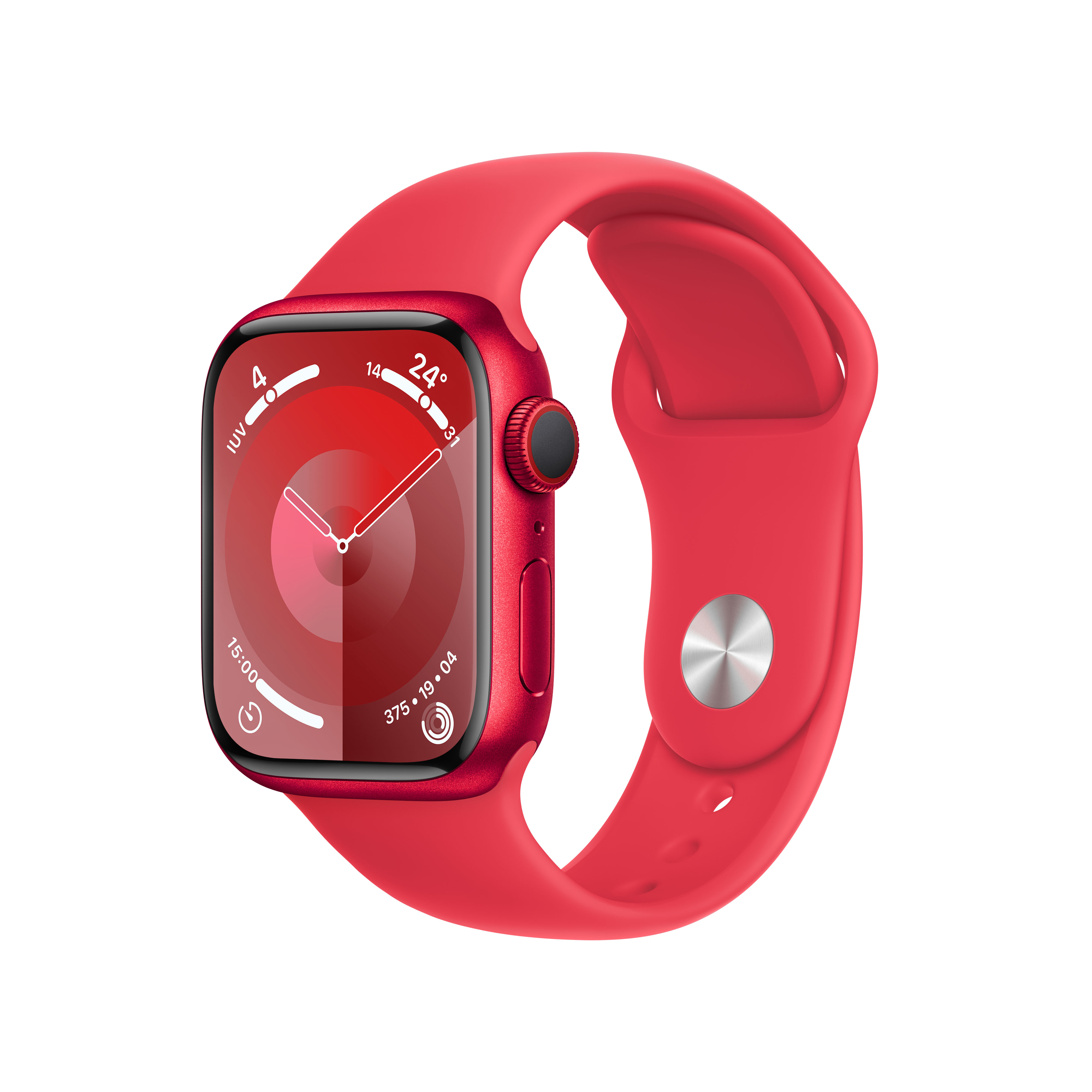 Apple - Reloj Smartwatch Apple Watch Series 9 GPS + Cellular 41mm (PRODUCT)RED Aluminium Case con (PRODUCT)RED Sport Band  (S/M)