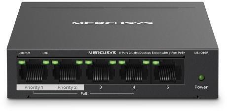 Mercusys - Switch SOHO Mercusys MS105GP 5 Portas Gigabit UnManaged PoE+