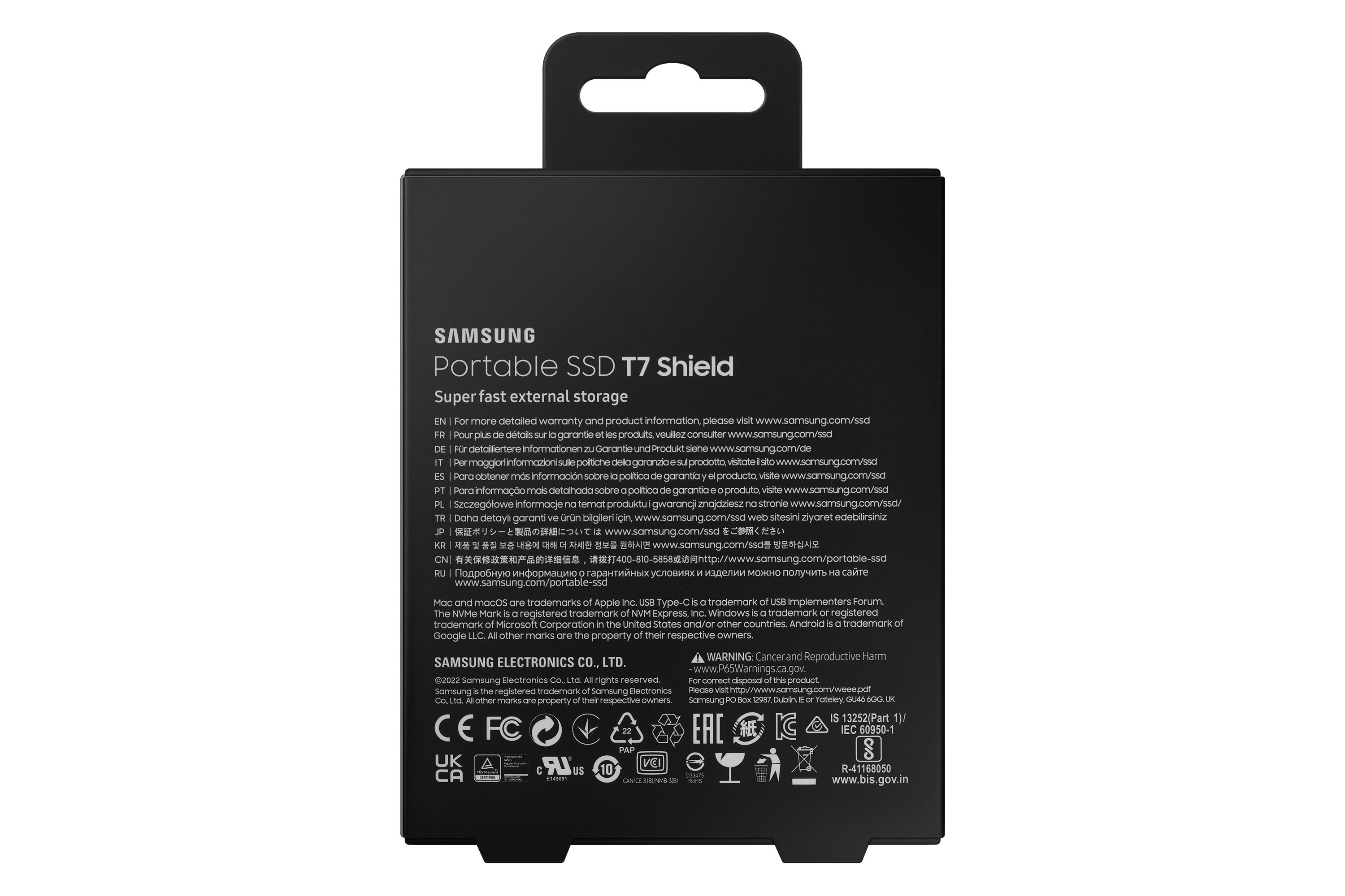 Samsung - SSD Externo Samsung T7 Shield 2TB USB3.2 Gen2 Negro (1050/1000MB/s)