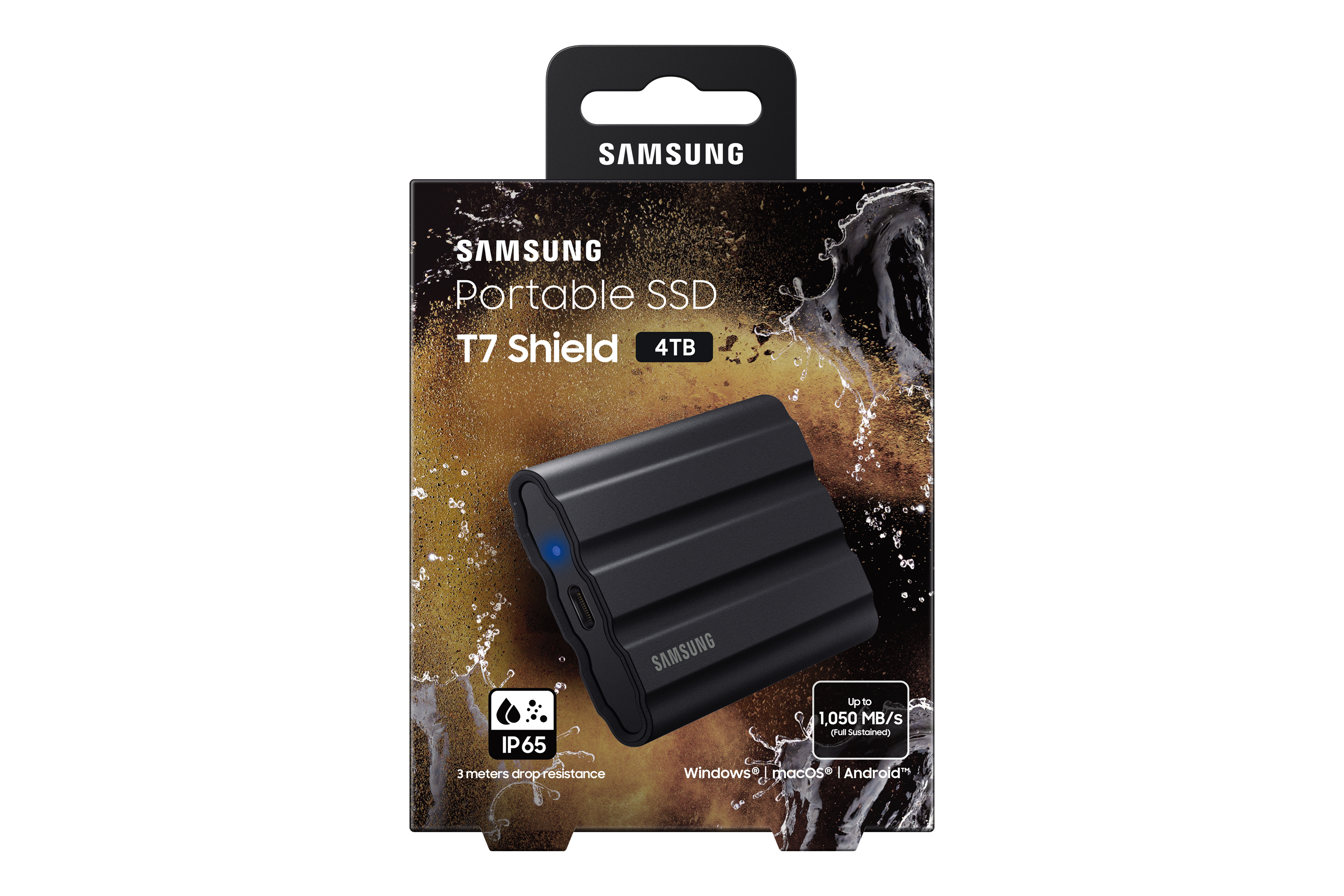 Samsung - SSD Externo Samsung T7 Shield 4TB USB3.2 Gen2 Negro (1050/1000MB/s)