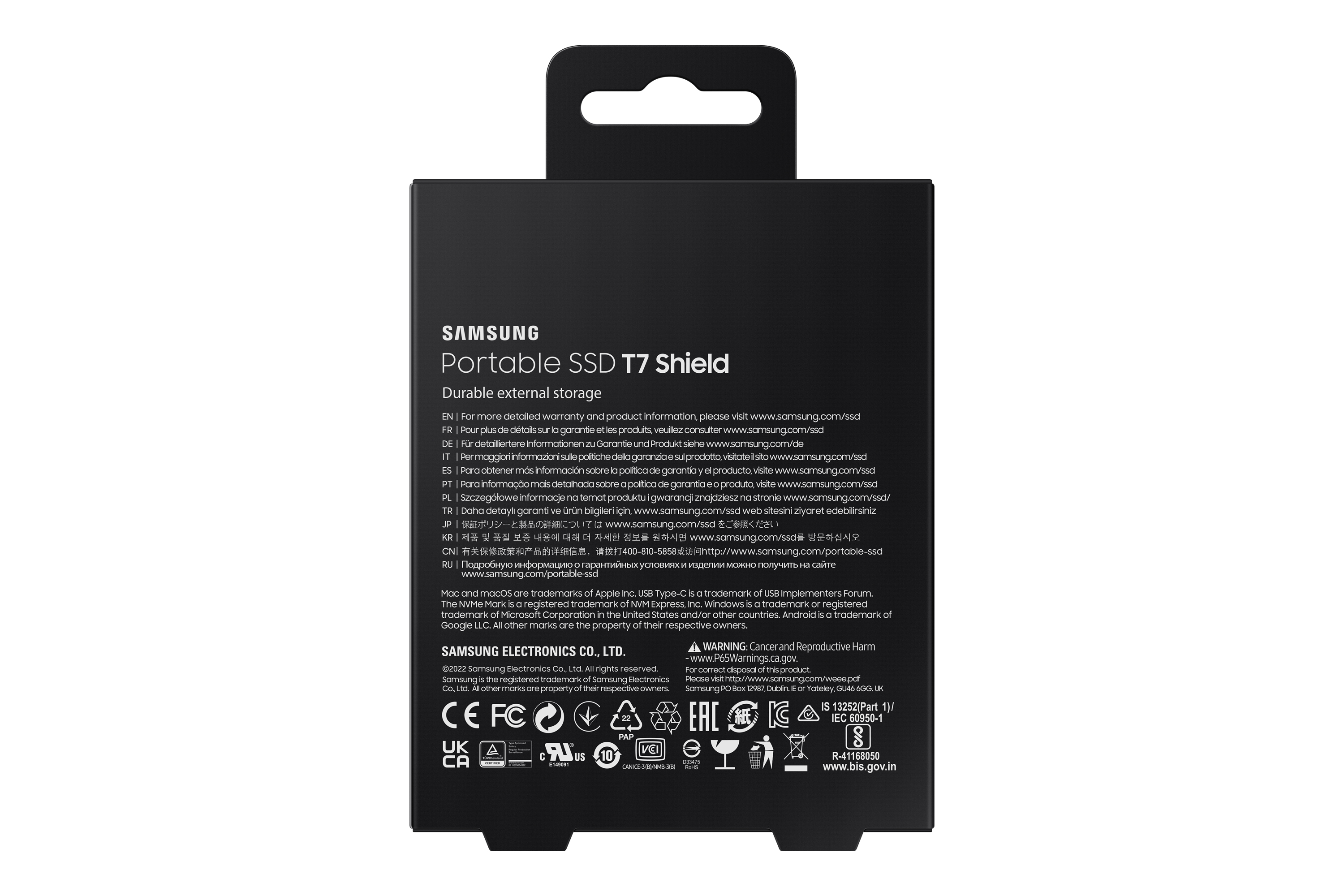 Samsung - SSD Externo Samsung T7 Shield 4TB USB3.2 Gen2 Negro (1050/1000MB/s)