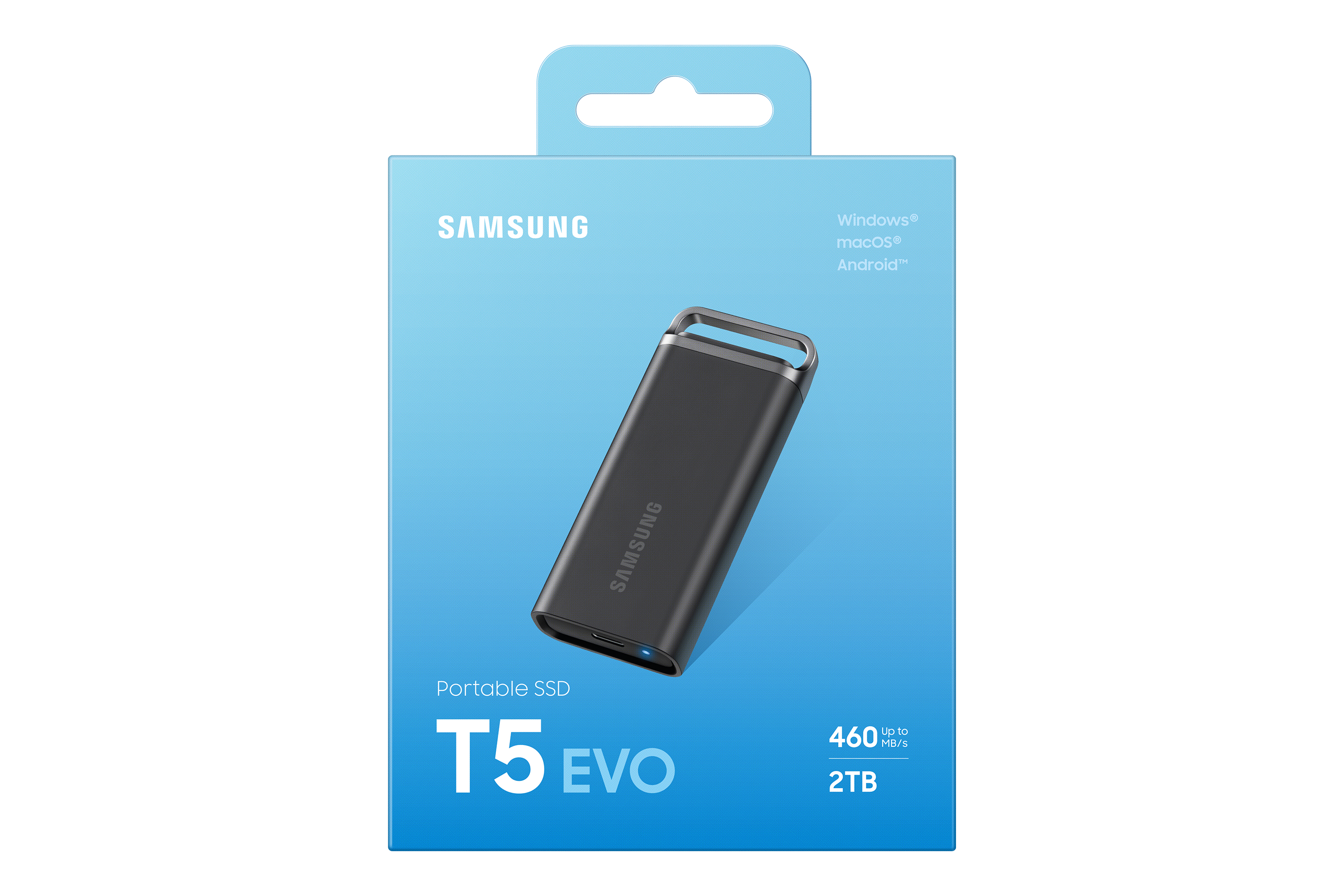 Samsung - SSD Externo Samsung T5 Evo 2TB USB3.2 Gen2 Negro (460/460MB/s)