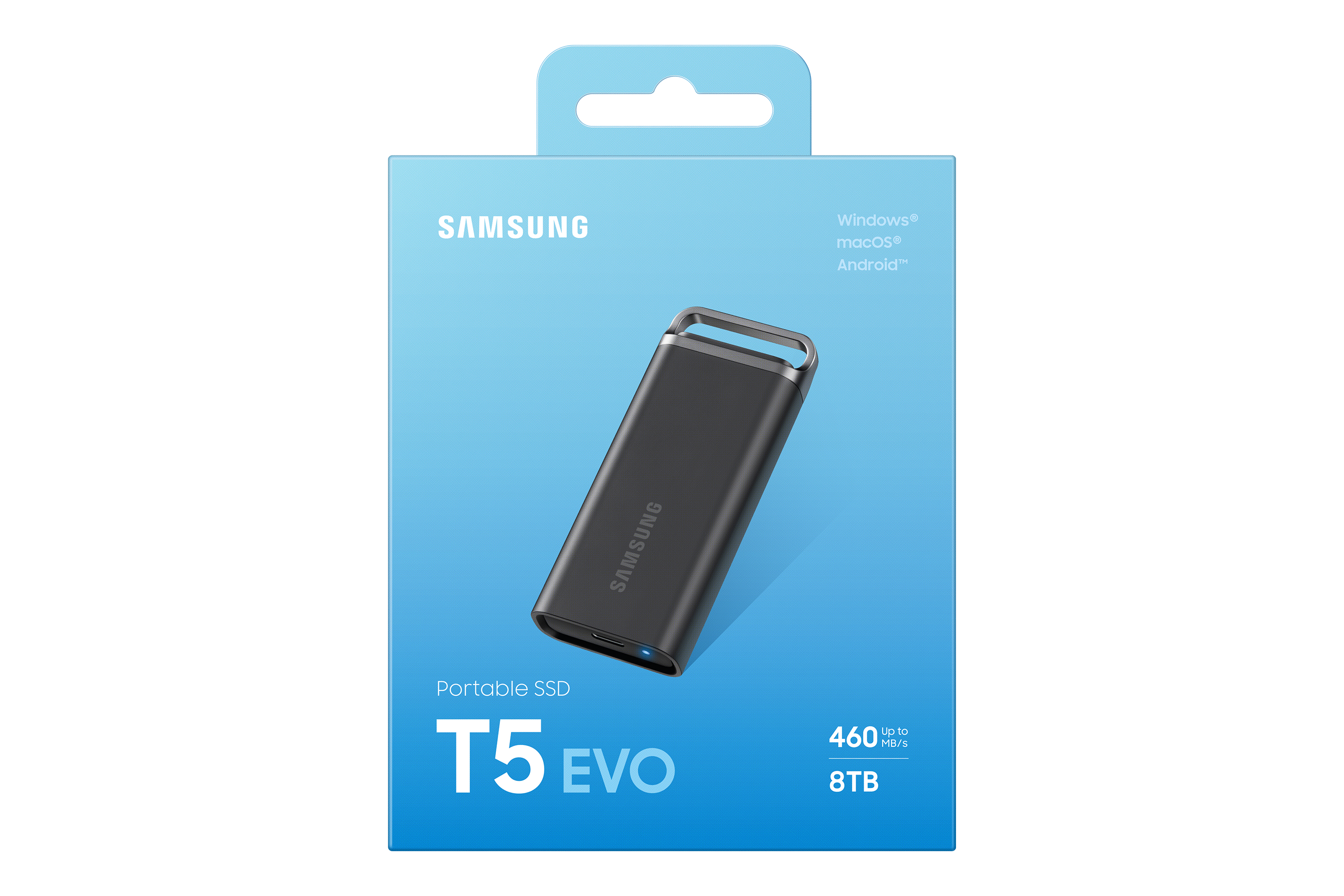 Samsung - SSD Externo Samsung T5 Evo 8TB USB3.2 Gen2 Negro (460/460MB/s)
