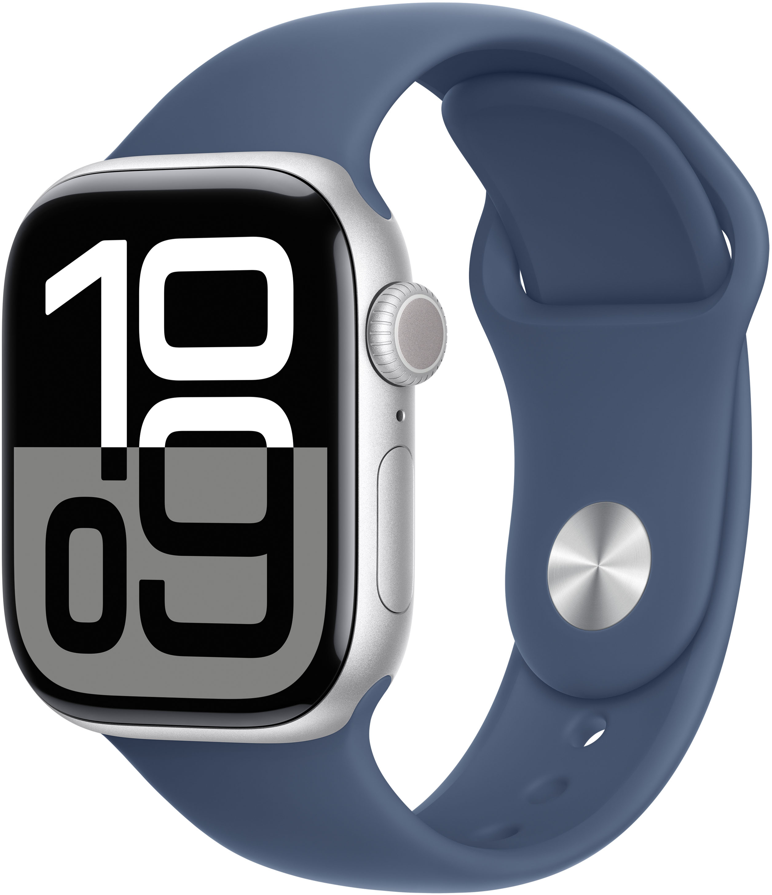 Apple - Smartwatch Apple Watch Series 10 GPS 42mm Alumínio Prateado c/ Pulsera Deportiva Azul Denim - S/M