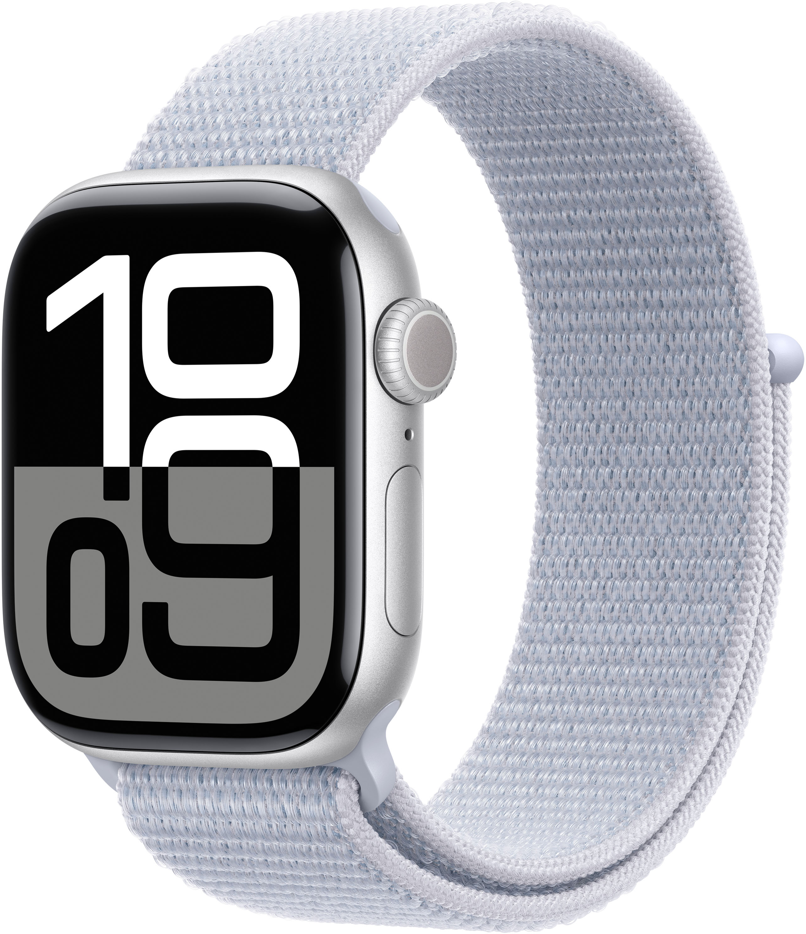 Apple - Smartwatch Apple Watch Series 10 GPS 42mm Alumínio Prateado c/ Pulsera Loop Deportiva Nuvem Azul