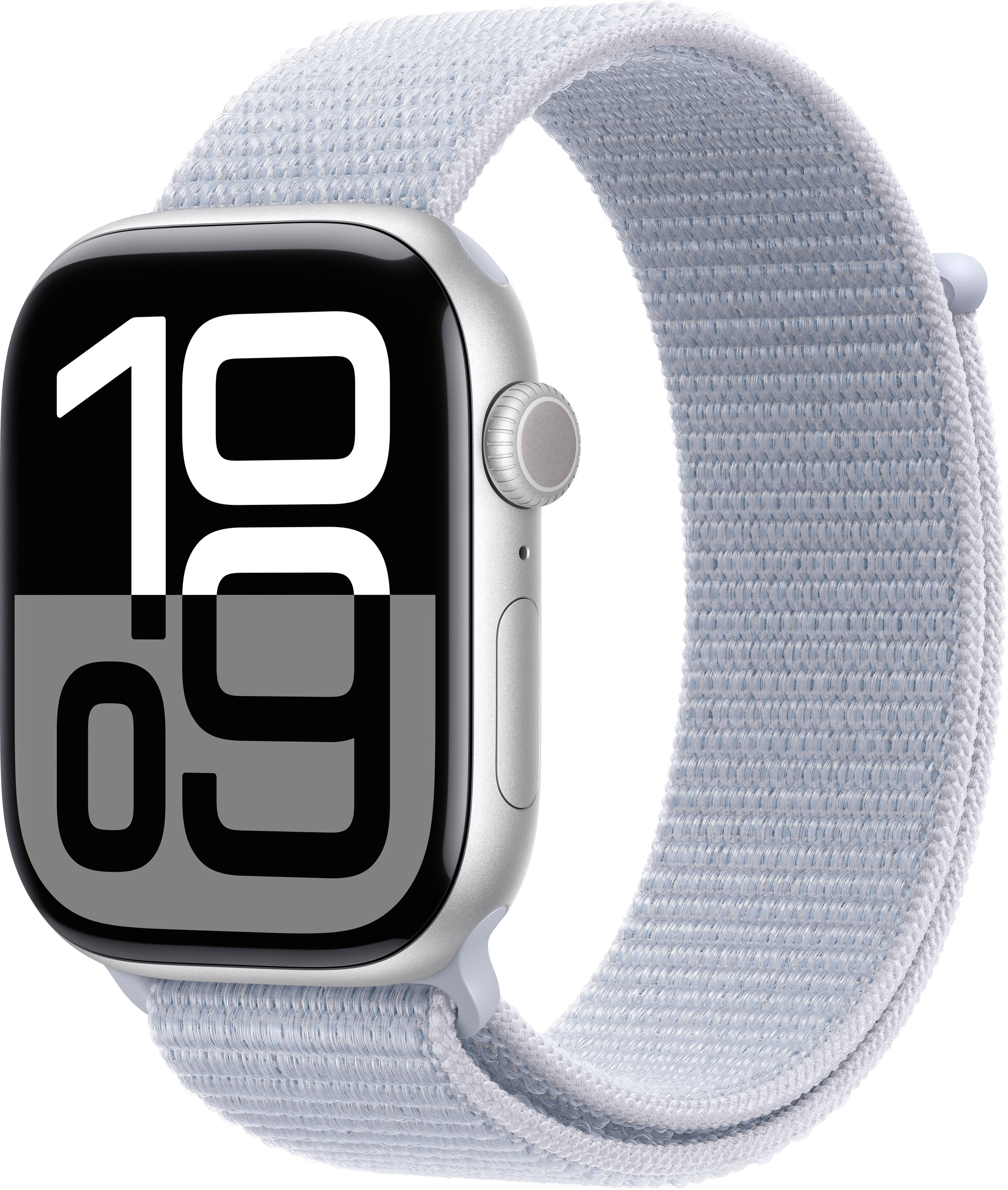 Smartwatch Apple Watch Series 10 GPS 46mm Alumínio Prateado  c/ Pulsera Loop Deportiva Nuvem Azul