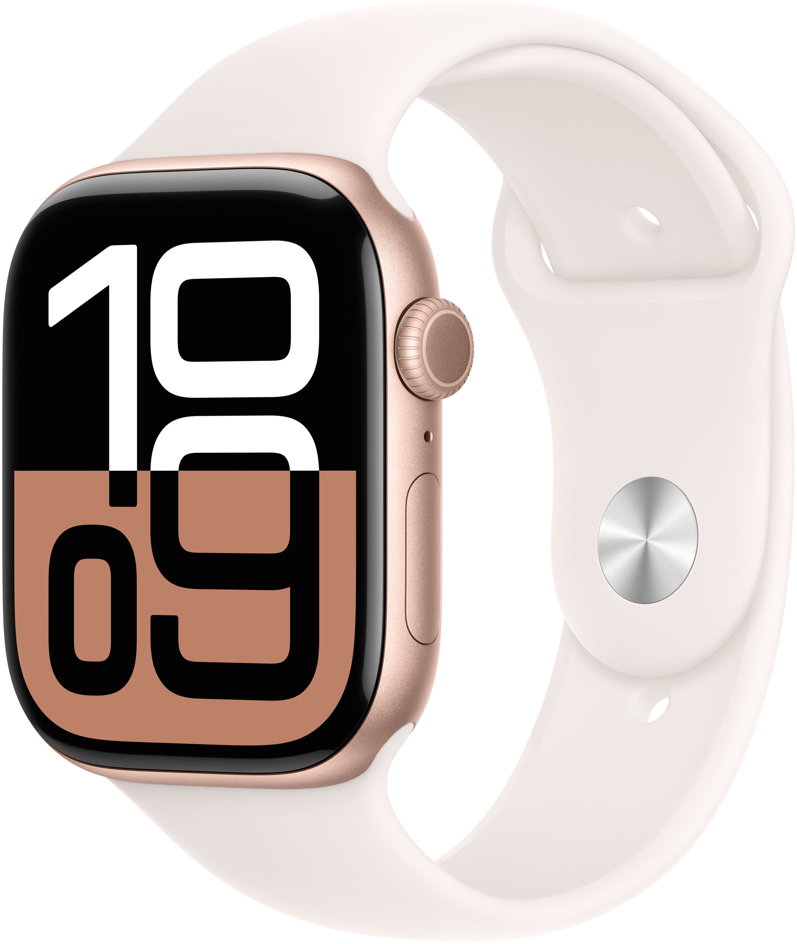 Apple - Smartwatch Apple Watch Series 10 GPS 46mm Alumínio Rosa-Oro c/ Pulsera Deportiva Rosa Claro - S/M