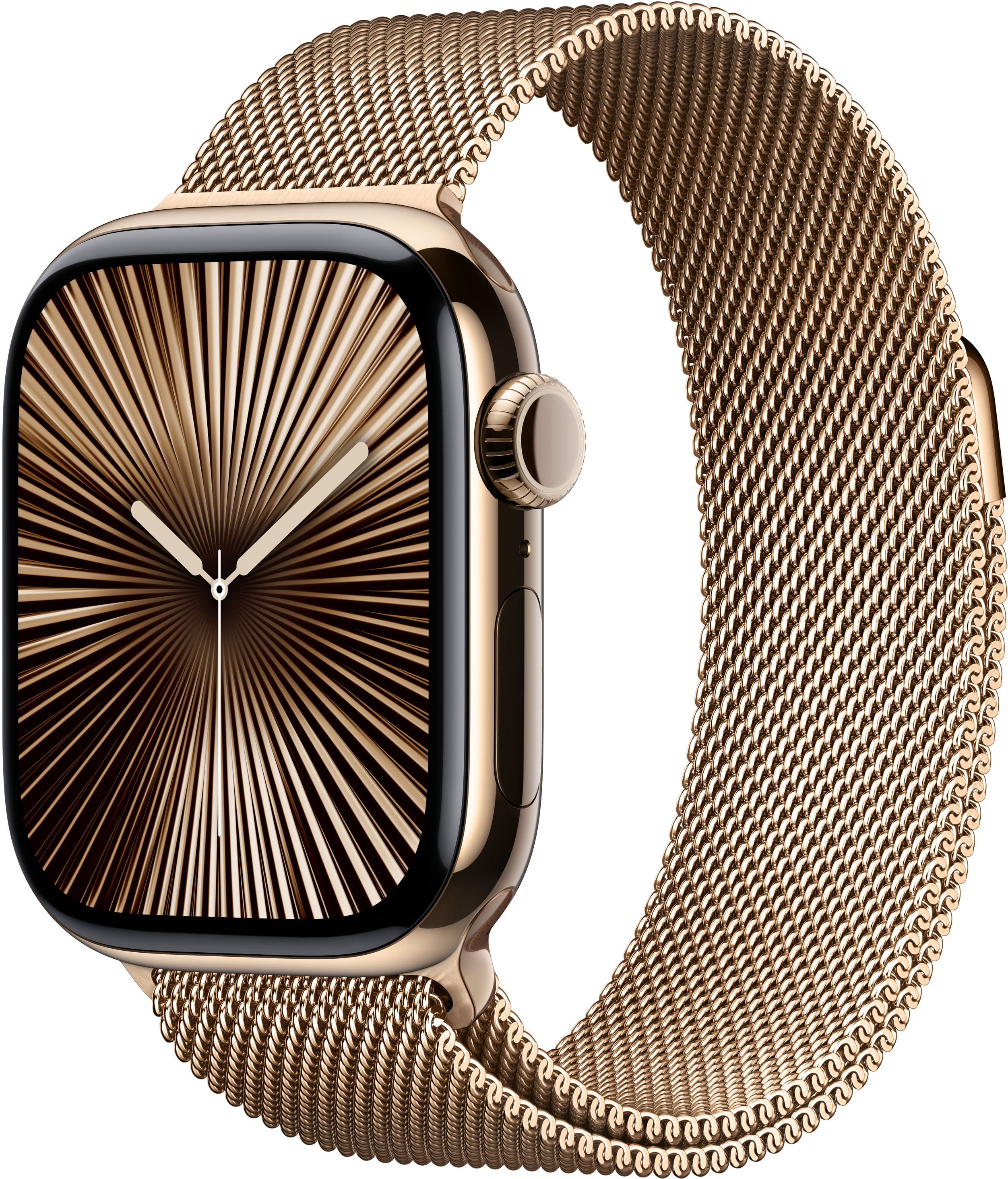 Smartwatch Apple Watch Series 10 GPS + Cellular 42mm Titânio Dorado c/ Pulsera Loop Milanesa Dourada