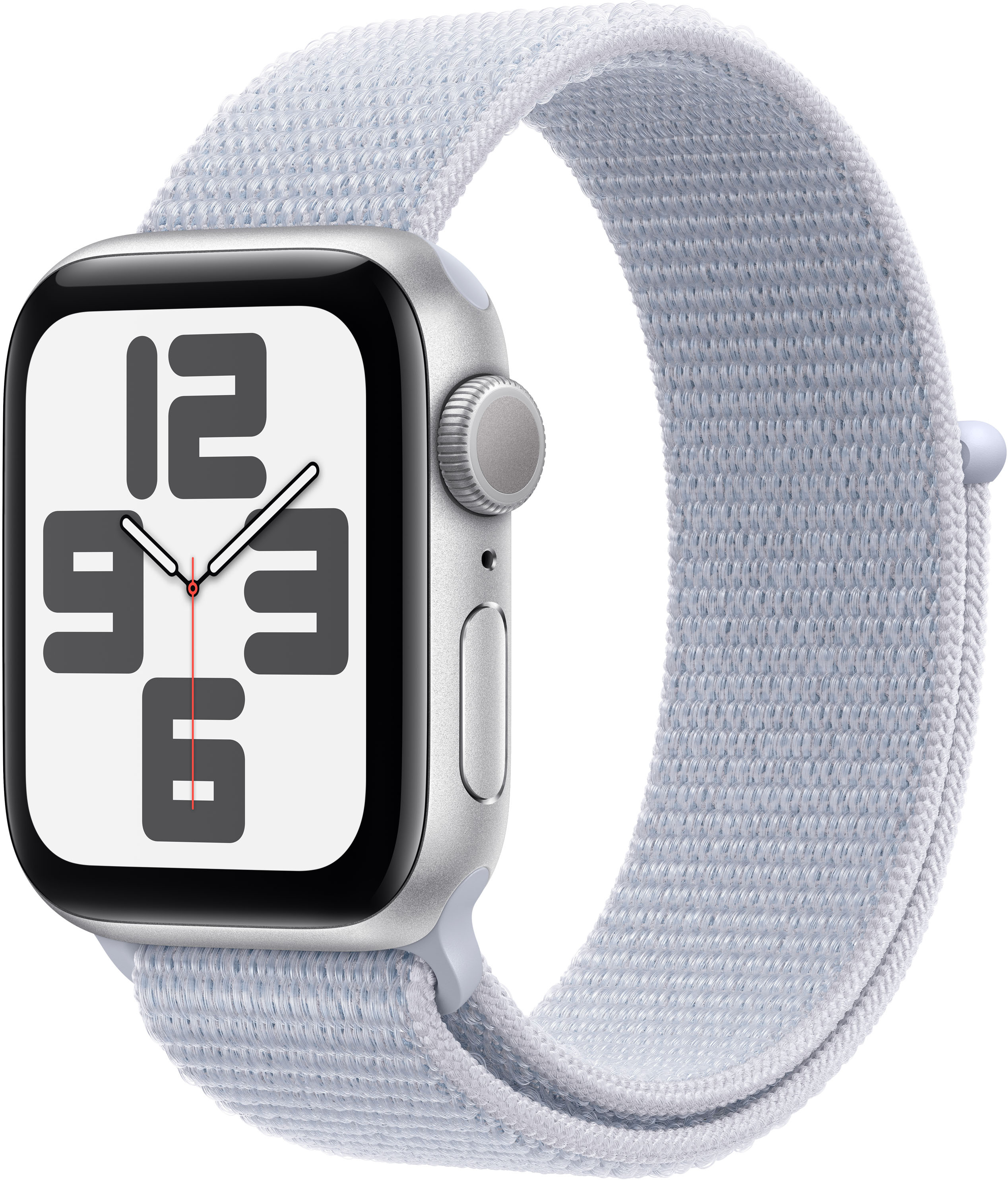 Apple - Smartwatch Apple Watch SE (2024) GPS 40mm Aluminio Plata c/ Correa Deportiva Azul Nube