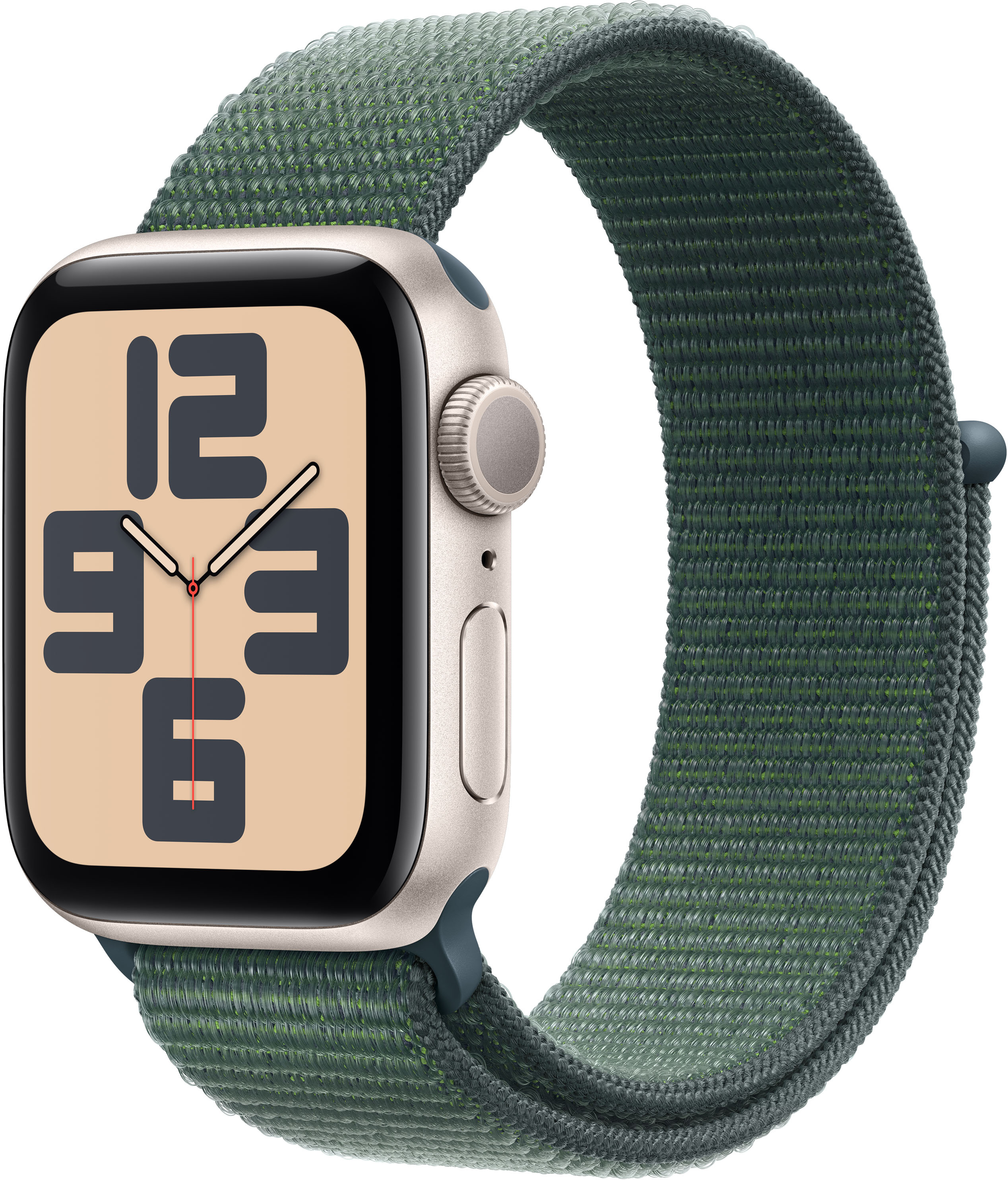 Apple - Smartwatch Apple Watch SE (2024) GPS 40mm Alumínio Starlight c/ Loop Deportiva Lake Green