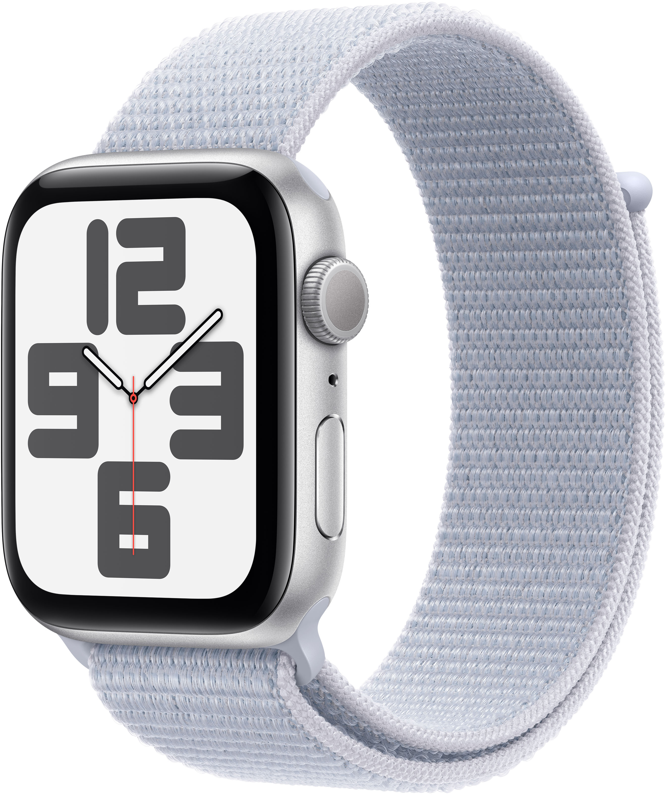 Apple - Smartwatch Apple Watch SE (2024) GPS 44mm Aluminio Plata c/ Correa Deportiva Azul Nube