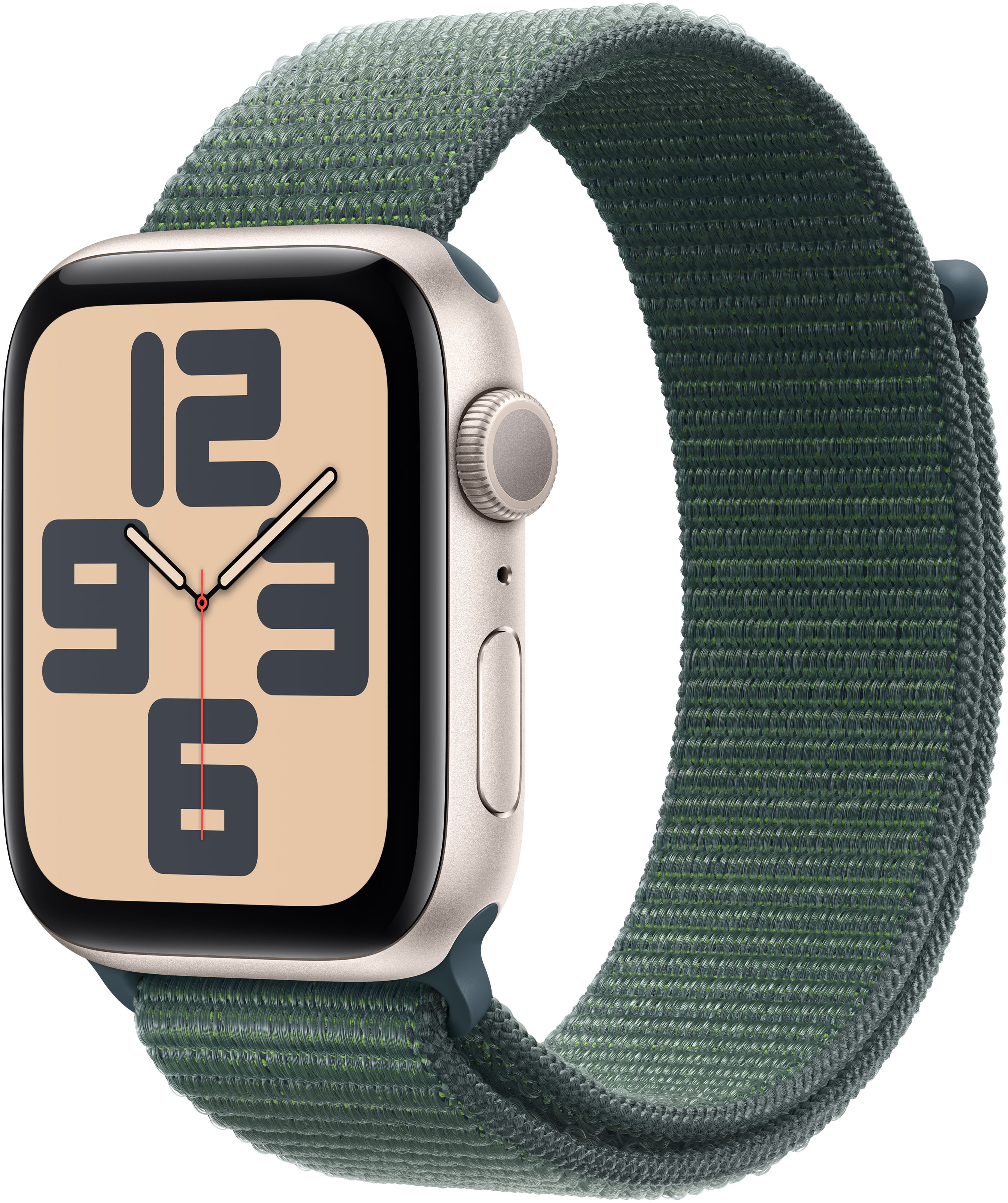 Apple - Smartwatch Apple Watch SE (2024) GPS 44mm Alumínio Starlight c/ Loop Deportiva Lake Green