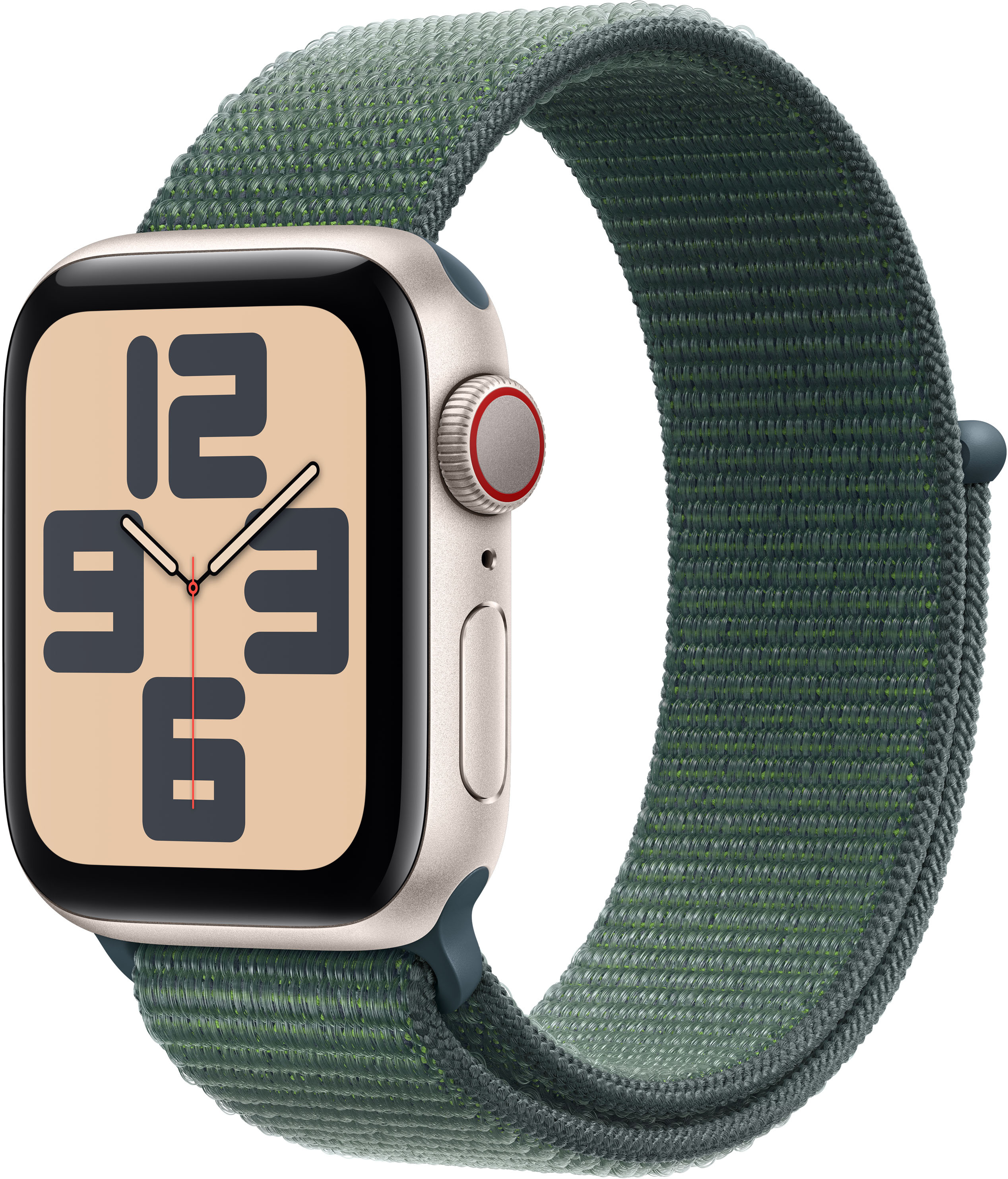 Apple - Smartwatch Apple Watch SE (2024) GPS + Cellular 40mm Alumínio Starlight c/ Loop Deportiva Lake Green