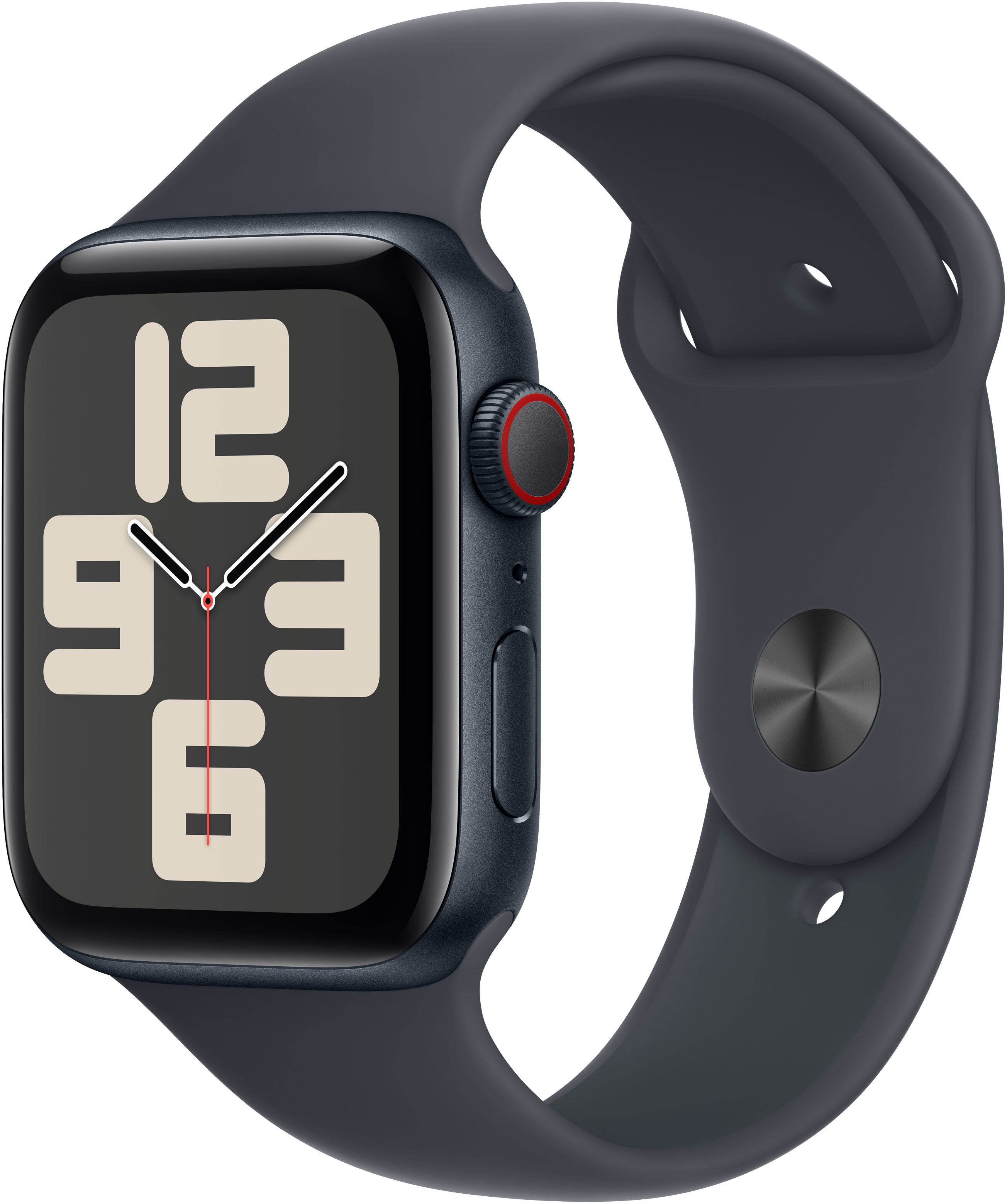 Apple - Smartwatch Apple Watch SE (2024) GPS + Cellular 44mm Aluminio Medianoche c/ Correa Deportiva Medianoche - S/M