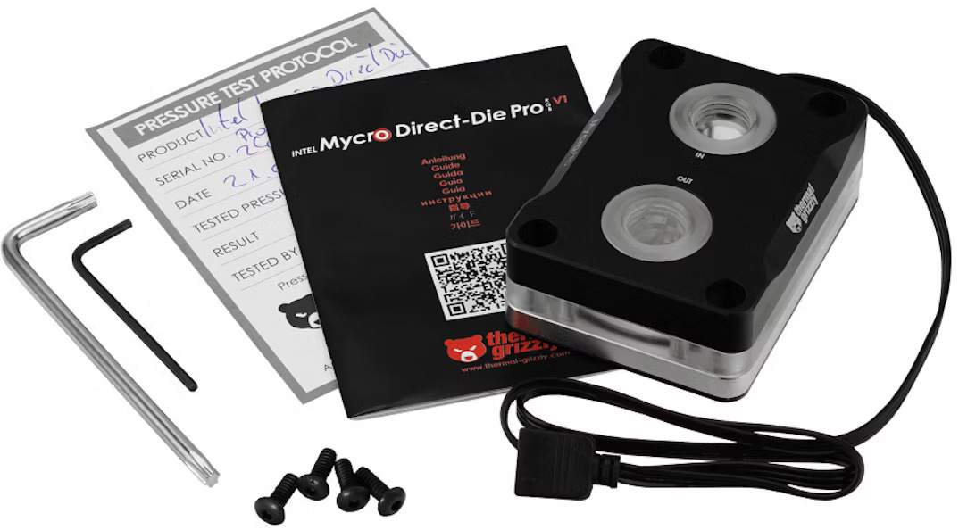 Thermal Grizzly - Bloco Thermal Grizzly Mycro Direct-Die Pro RGB V1 Intel 1851