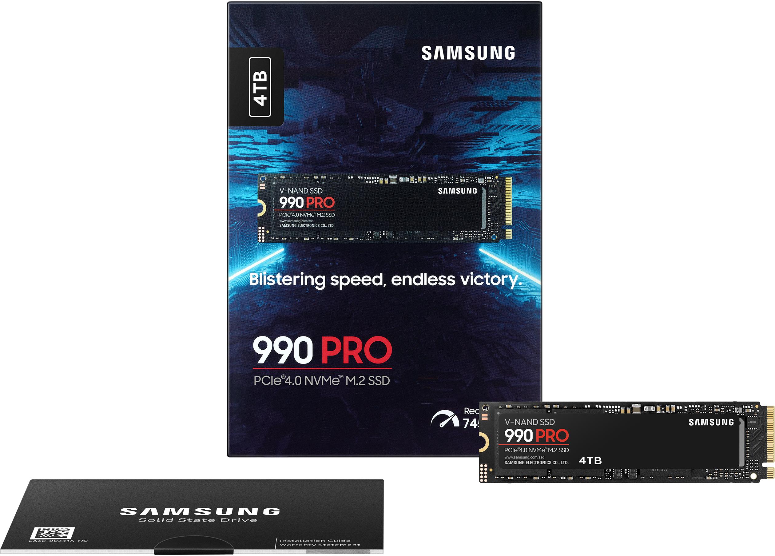 Samsung - SSD Samsung 990 PRO 4TB Gen4 M.2 NVMe (7450/6900MB/s)