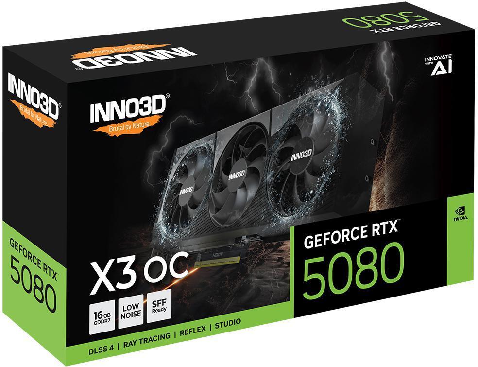 Inno3D - Tarjeta Gráfica Inno3D GeForce® RTX 5080 X3 OC 16GB GDDR7 DLSS4