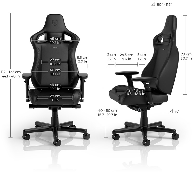 noblechairs - ** B Grade ** Silla noblechairs EPIC Compact - Negro /Carbono