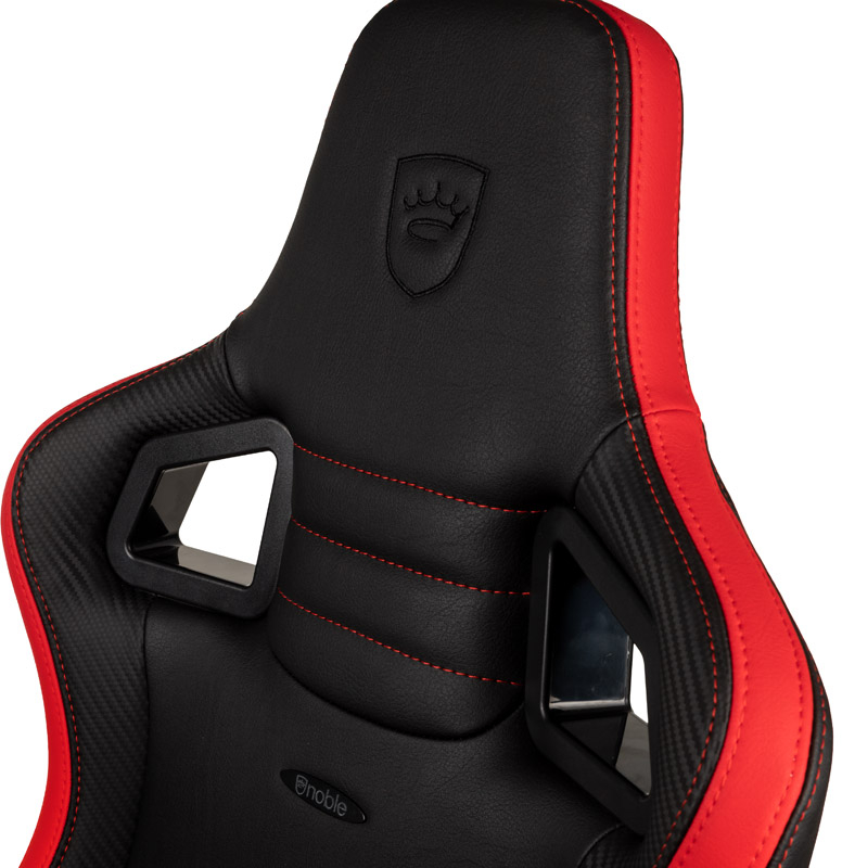 noblechairs - ** B Grade ** Silla noblechairs EPIC Compact - Negro /Carbono /Vermelho