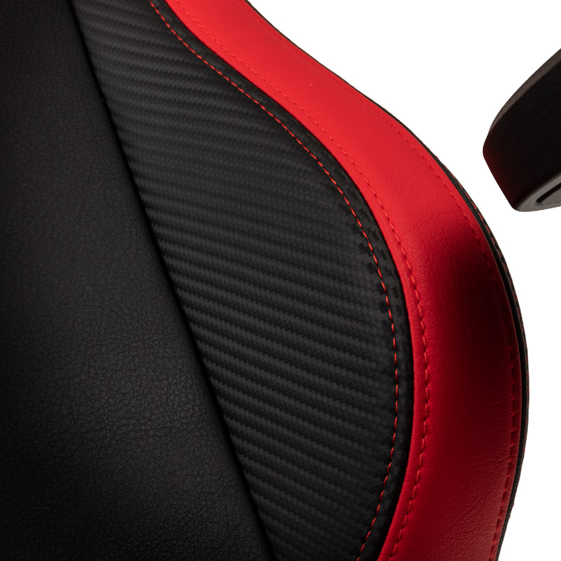 noblechairs - ** B Grade ** Silla noblechairs EPIC Compact - Negro /Carbono /Vermelho