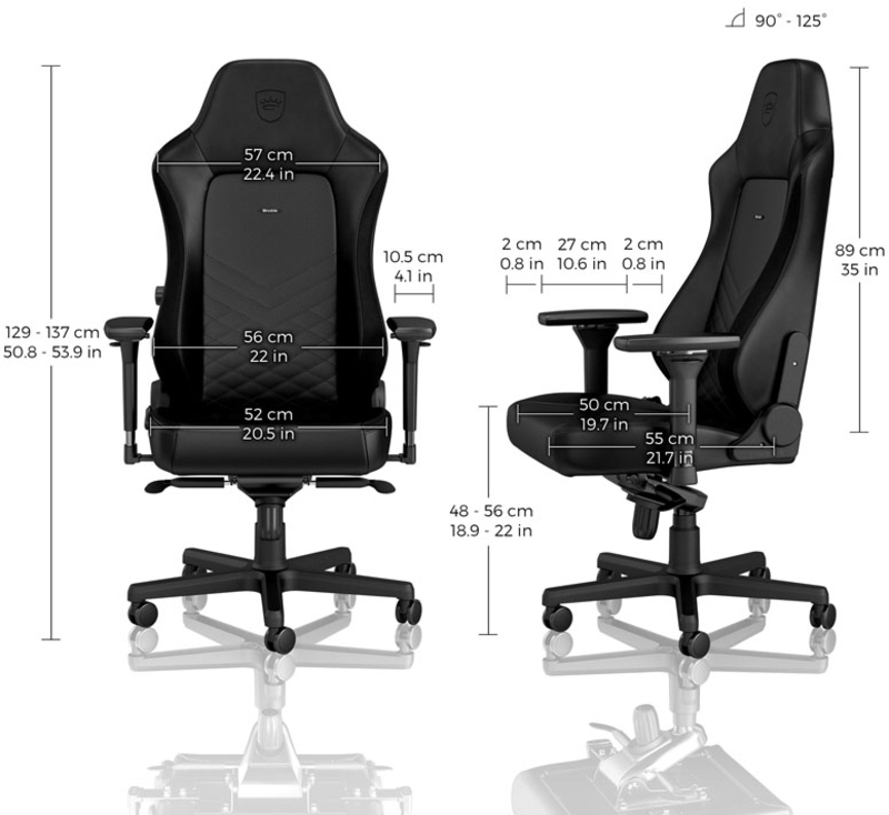 noblechairs - Silla noblechairs HERO PU Leather Negro