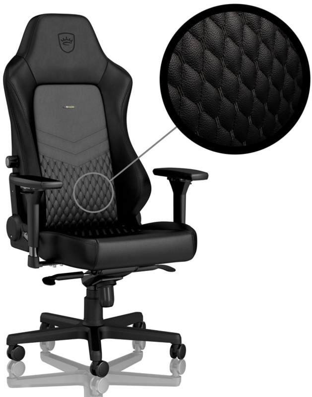 Silla noblechairs HERO Real Leather Negro