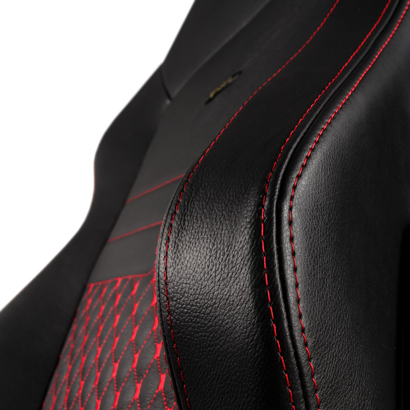 noblechairs - ** B Grade ** Silla noblechairs HERO Real Leather Negro/Rojo