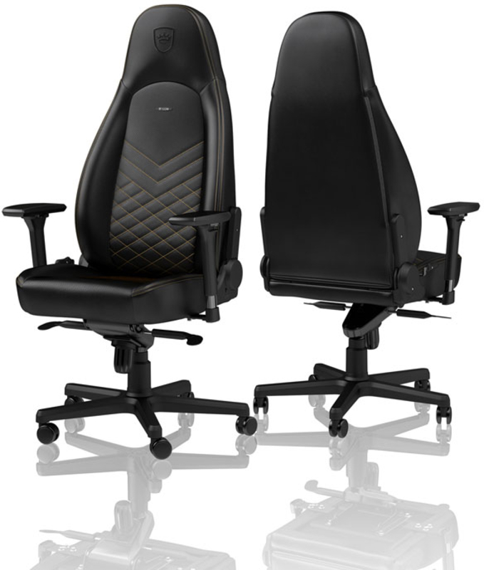 noblechairs - ** B Grade ** Silla noblechairs ICON PU Leather Negro / Dorado