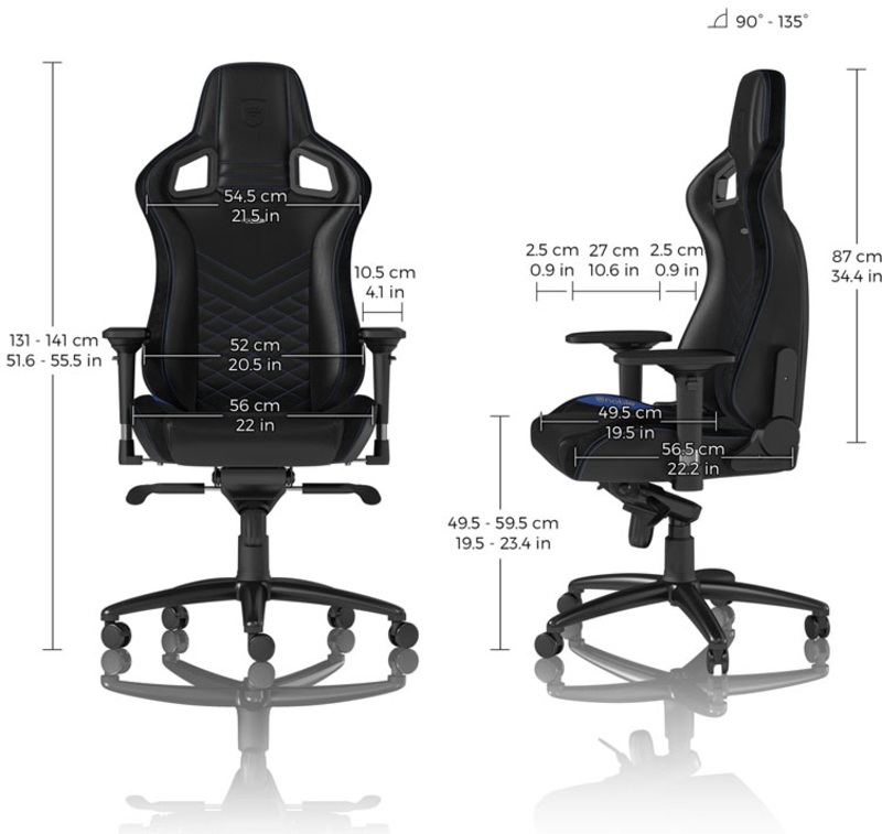 noblechairs - ** B Grade ** Silla noblechairs EPIC - Negro / Azul