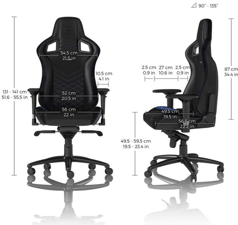 noblechairs - Silla noblechairs EPIC - Negro / Azul