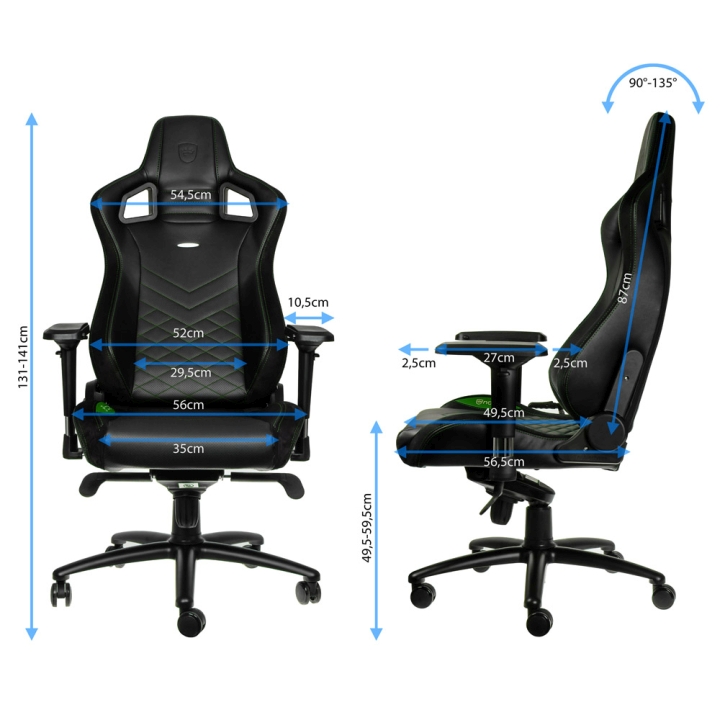 noblechairs - ** B Grade ** Silla noblechairs EPIC - Negro / Verde