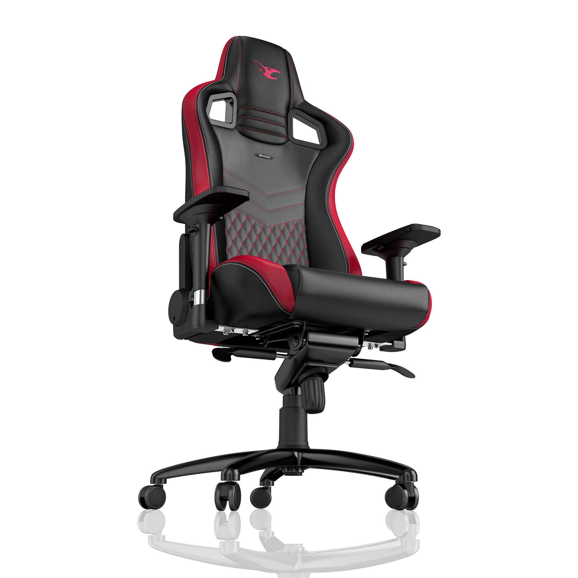 noblechairs - ** B Grade ** Silla noblechairs EPIC PU Leather mousesports Edition Negro / Rojo