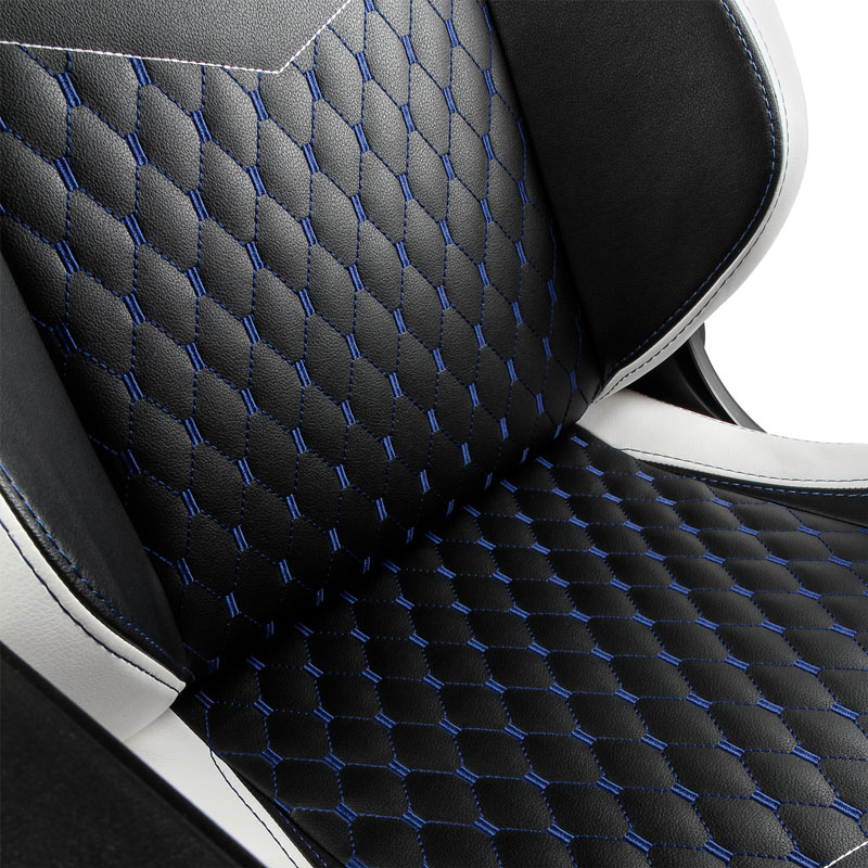 noblechairs - ** B Grade ** Silla noblechairs EPIC PU Leather SK Gaming Edition Negro / Blanco / Azul