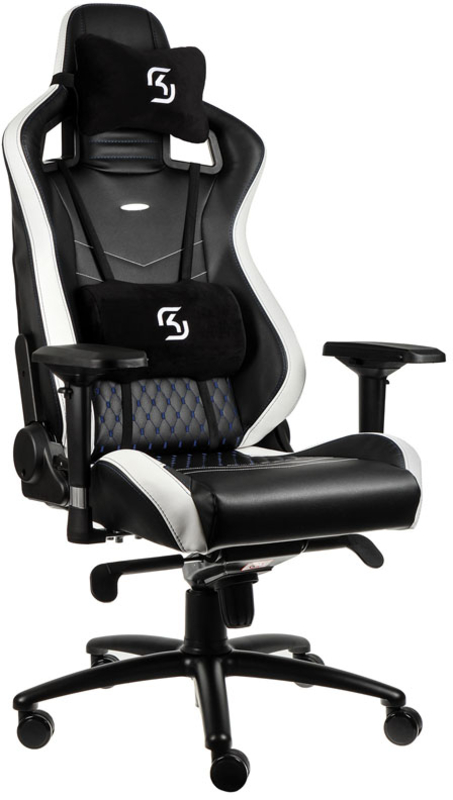 noblechairs - ** B Grade ** Silla noblechairs EPIC PU Leather SK Gaming Edition Negro / Blanco / Azul