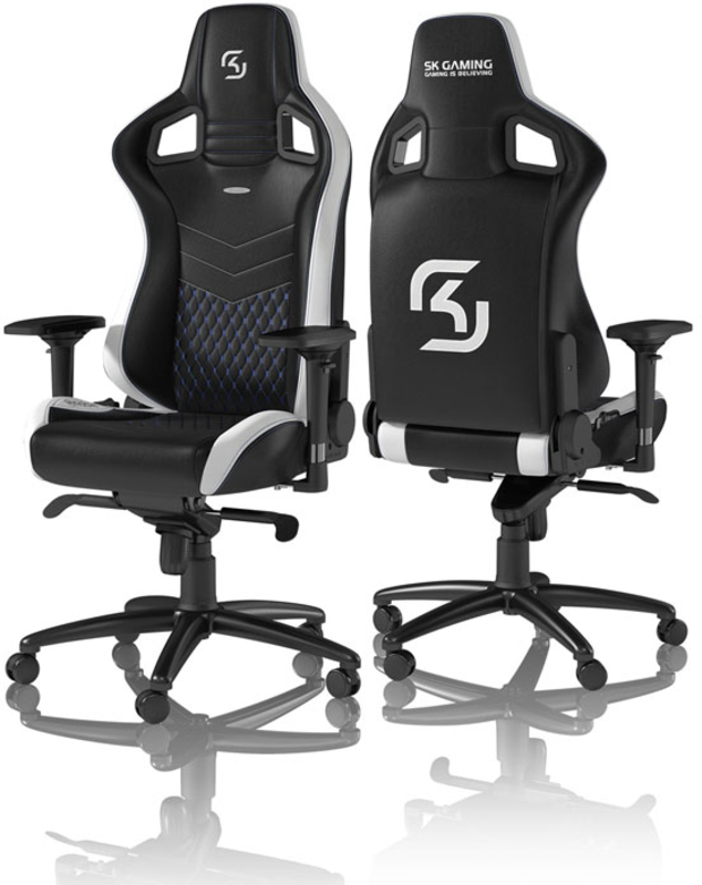 Noblechairs - Silla Noblechairs EPIC - SK Gaming Edition Negro / Blanco / Azul