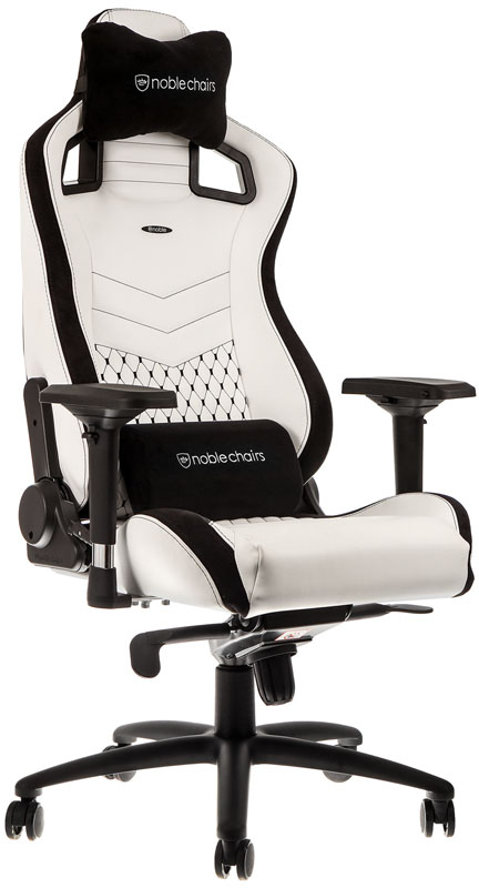 noblechairs - Silla noblechairs EPIC PU Leather Blanco / Negro