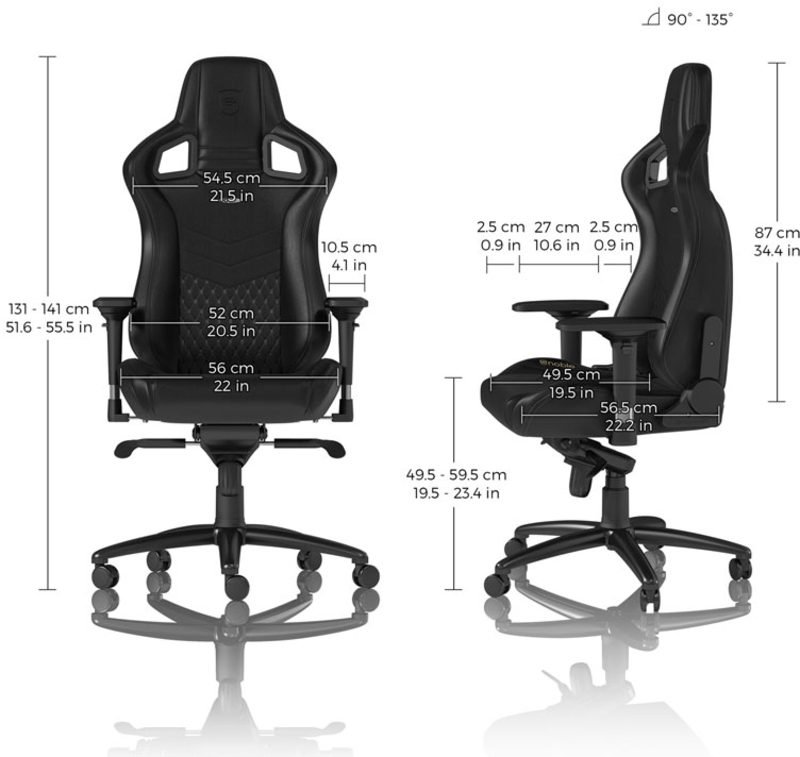 noblechairs - ** B Grade ** Silla noblechairs EPIC Real Leather Negro