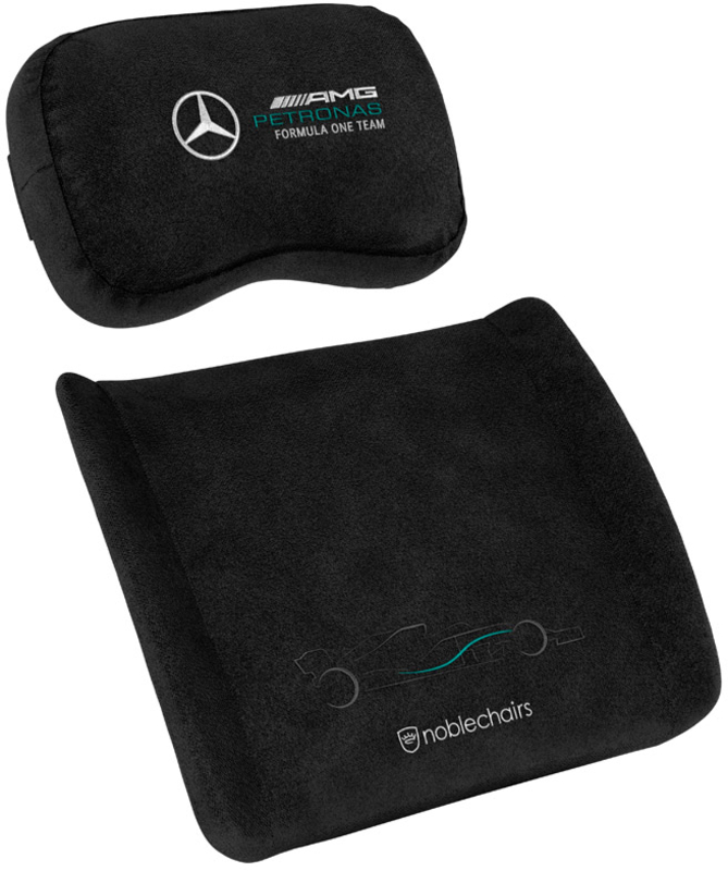 noblechairs - Juego de Almohadas noblechairs Memory Foam - Mercedes-AMG Petronas Formula One Team Edition