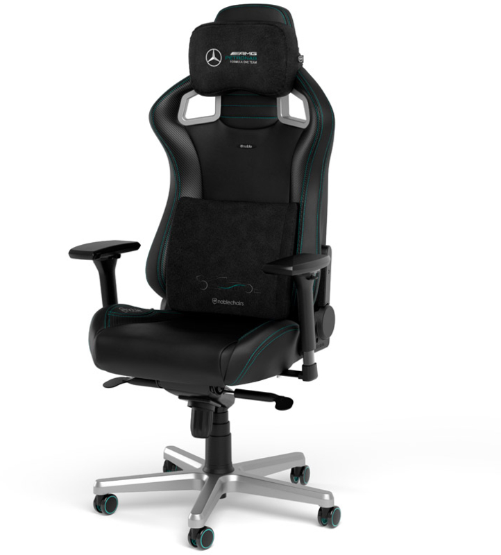 noblechairs - Juego de Almohadas noblechairs Memory Foam - Mercedes-AMG Petronas Formula One Team Edition