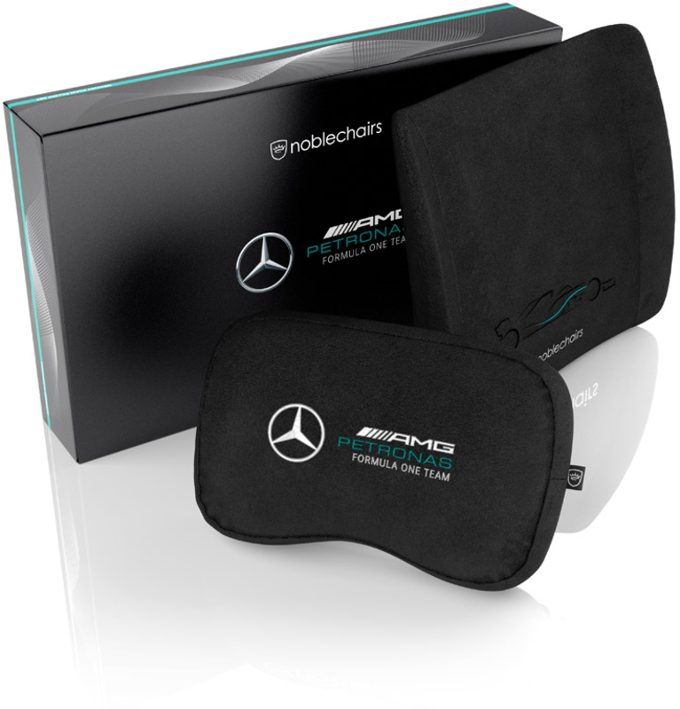 noblechairs - Juego de Almohadas noblechairs Memory Foam - Mercedes-AMG Petronas Formula One Team Edition