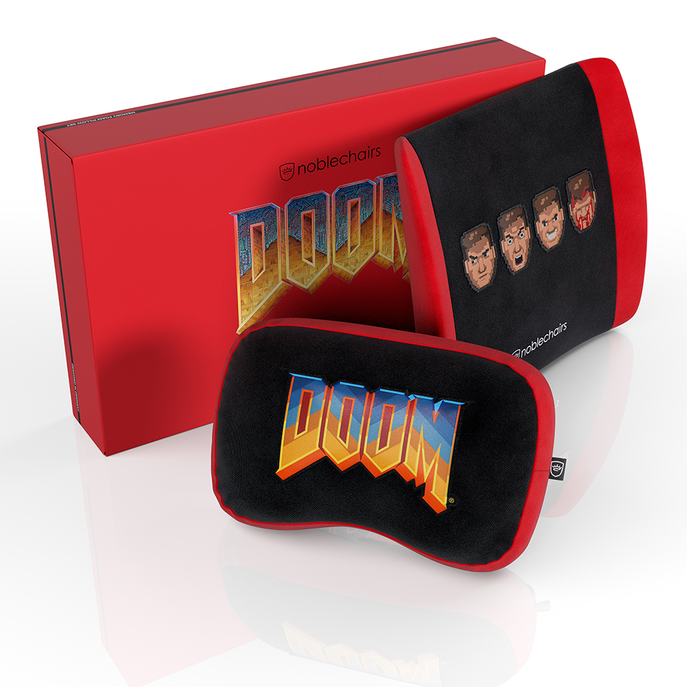 noblechairs - Juego de Almohadas noblechairs Memory Foam - Doom Retro Edition