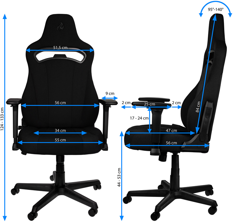 Nitro Concepts - Silla Nitro Concepts E250 Gaming Negra