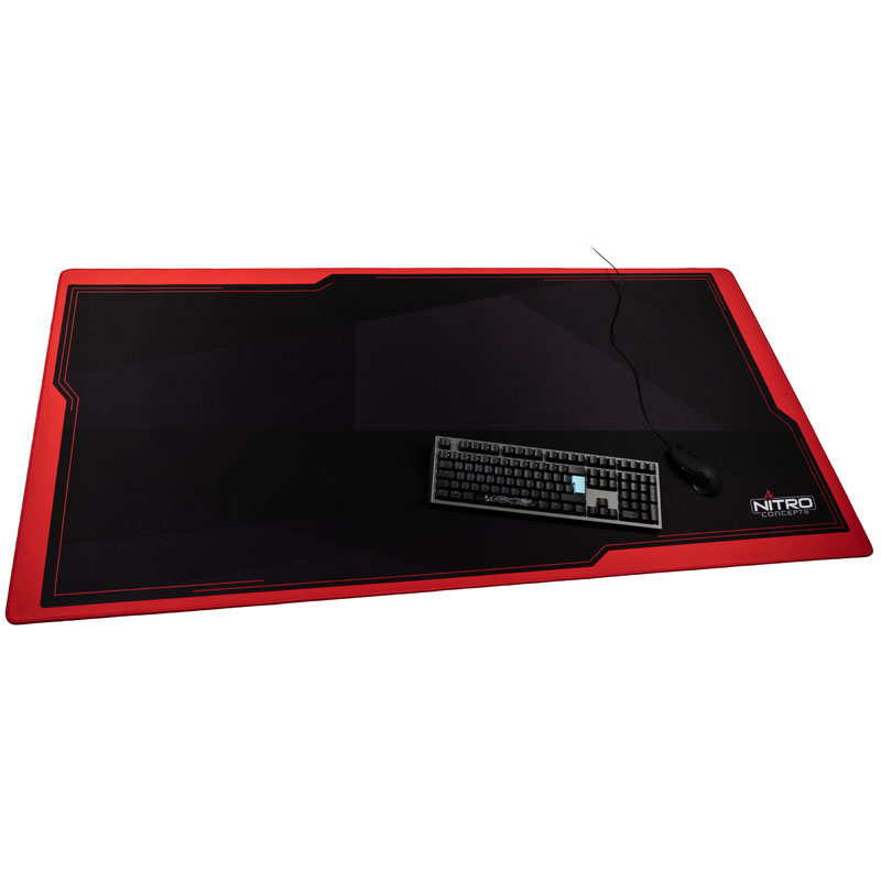 Nitro Concepts - Alfombrilla Nitro Concepts Deskmat Negro/Rojo (1600x800mm)