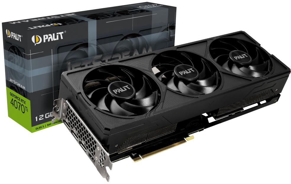 Palit - Tarjeta Gráfica Palit GeForce® RTX 4070 Ti JetStream 12GB GD6X DLSS3