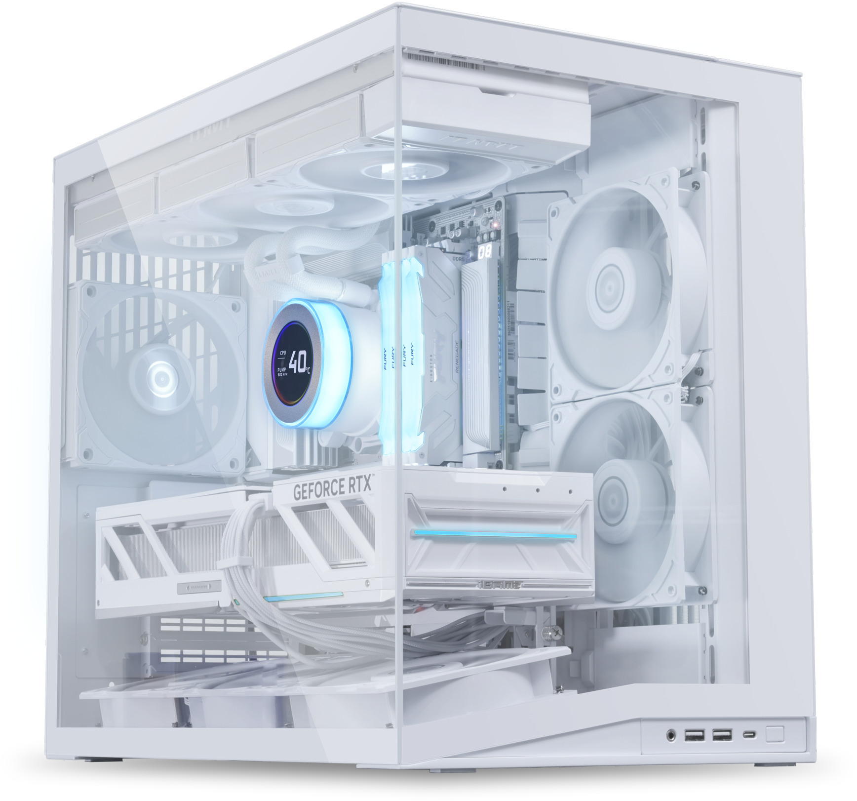 Lian Li - Caja ATX Lian Li O11 Mini V2 Flow Blanco