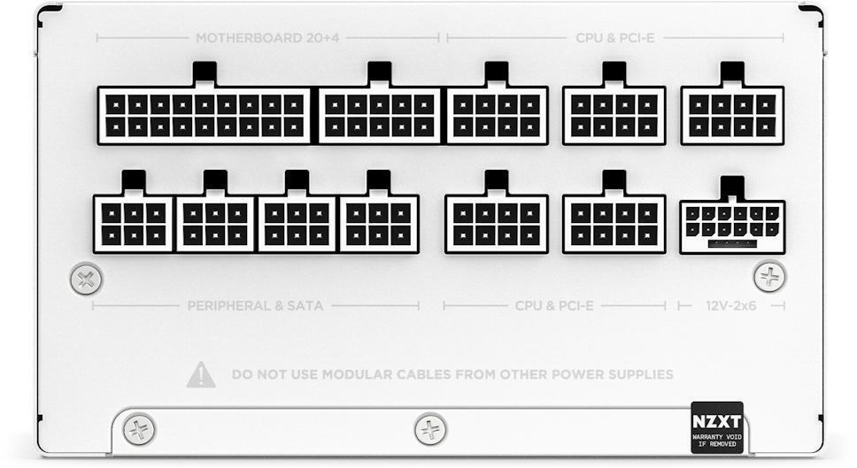 NZXT - Fuente Alimentación NZXT 1000W 80+ Gold ATX 3.1 PCIe 5.1 Blanca