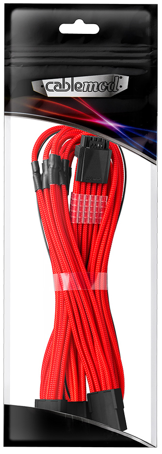 Cable CableMod Pro ModMesh 12VHPWR 3x PCI-e 45cm Rojo