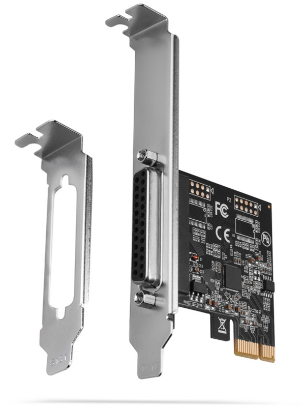 Adaptador AXAGON PCEA-P1N PCIe 1x puerta paralela w. SP & LP